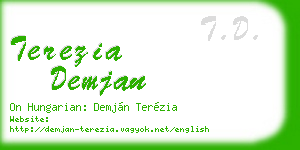terezia demjan business card