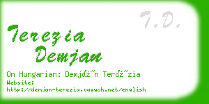 terezia demjan business card